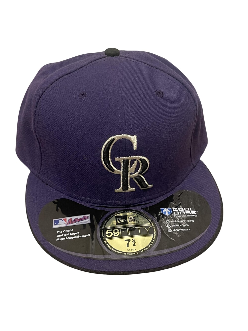 Colorado Rockies Hat Cap Fitted Mens 7 3/4 Purple MLB Baseball New Era 59FIFTY